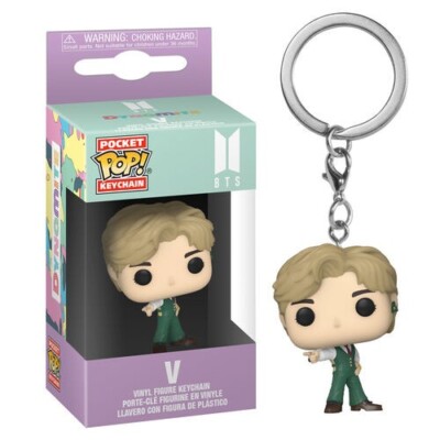 BTS DYNAMITE V POCKET POP SCHLÜSSELANHÄNGER VINYL FIGUR FUNKO BRANDNEU