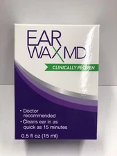 Eosera EARWAX MD Earwax Cleaning Kit with Rinsing Bulb 0.5 Oz Ear Drops NEW