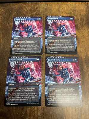 4x Frantic Search Borderless Commander Masters MTG Pack Fresh