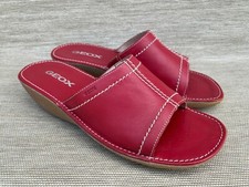 Geox Women's Leather Slide Sandals, Size 38 EU