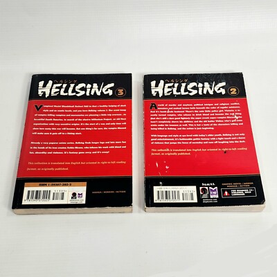 Hellsing Vols 2 & 3 Manga English Books Good Condition 