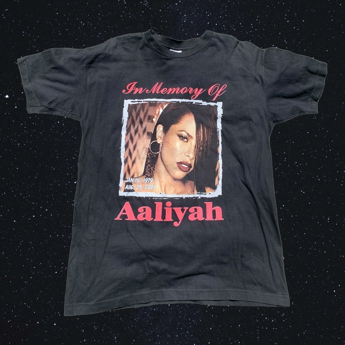 Vintage Large Aaliyah Memorial Rap Tee Shirt Tupac Biggie Vintage Large Aaliyah Memorial Rap Tee Shirt Tupac Biggie