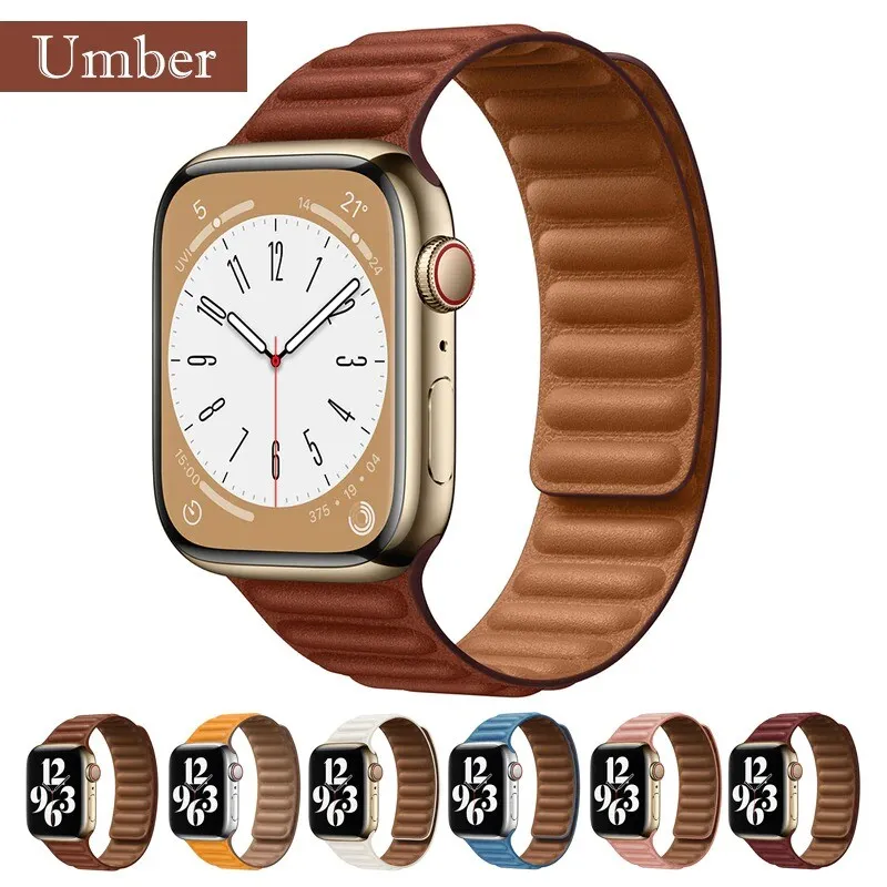 FineWoven & Leather Link for Apple Watch Band Magnetic Loop