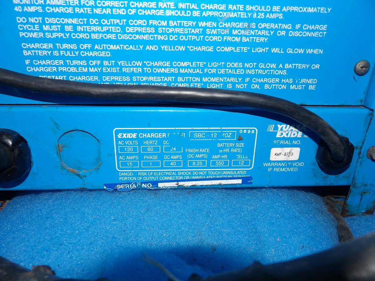 ENERSYS Exide SBC-12-40Z 120VAC 24VDC Sealed Battery Charger + 1 ENERSYS Exide SBC-12-40Z 120VAC 24VDC Sealed Battery Charger + 1
