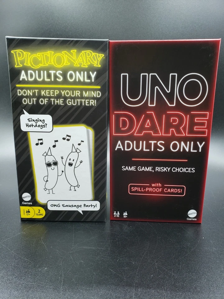 2023 Mattel UNO DARE & Pictionary "Adults Only" Party Bundle Pack - New - Image 4 of 4