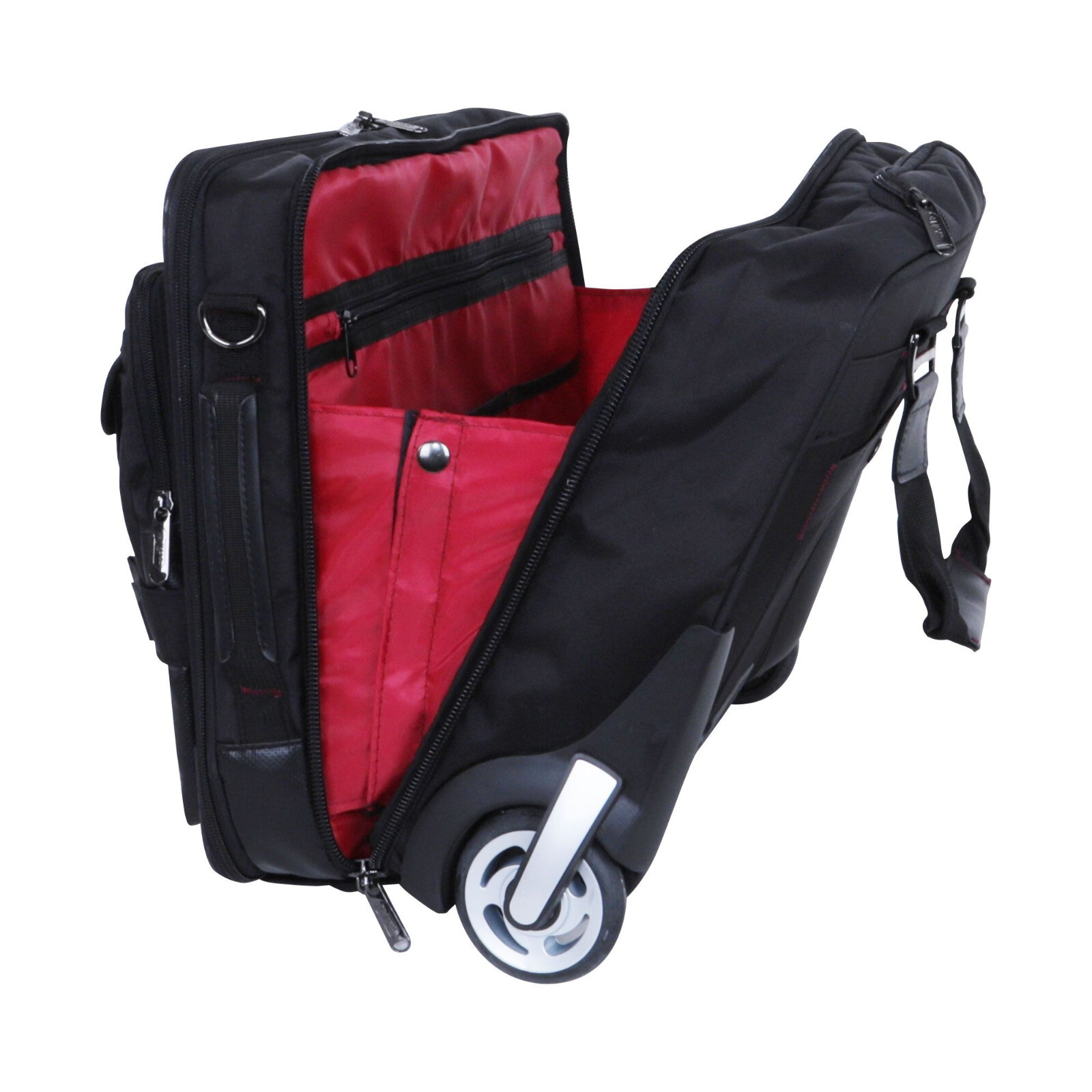 Black Unisex Business Travel Wheeled Bag Office Laptop Hand Luggage