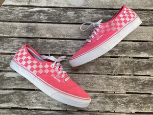 faded checkered vans
