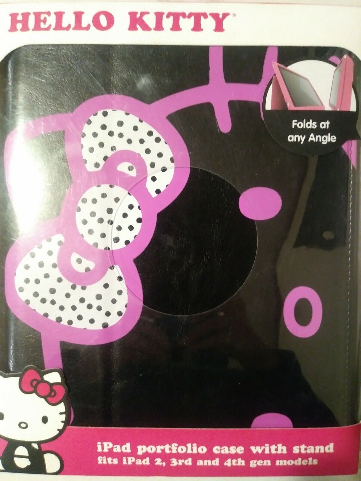 Hello Kitty Ipad Portfolio Case With Stand Ipad 2,3 & 4th Gen Compatible New Box