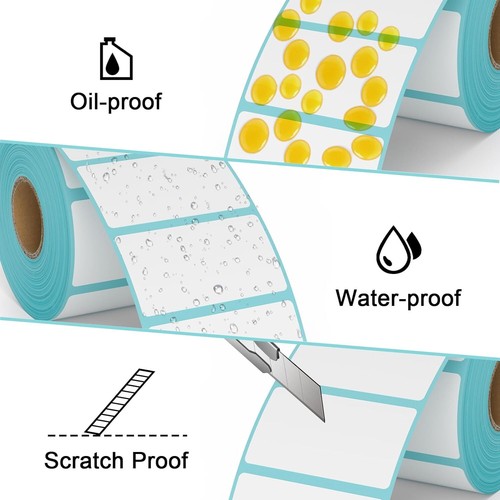 6 Rolls 2.25" x 1.25" Direct Thermal Shipping Barcode Labels 1000/Roll for Zebra - Picture 2 of 10
