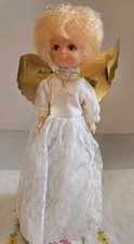 Vintage 1960s Tree Topper Christmas Angel Half Doll Hong Kong 8"