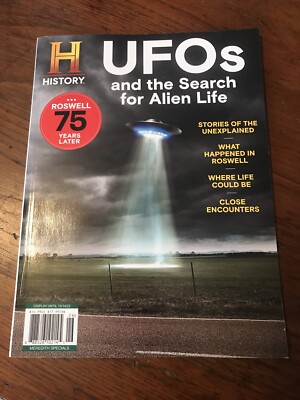 UFO'S & THE SEARCH FOR ALIEN LIFE HISTORY MAGAZINE 2022 ROSWELL 75 YEARS LATER