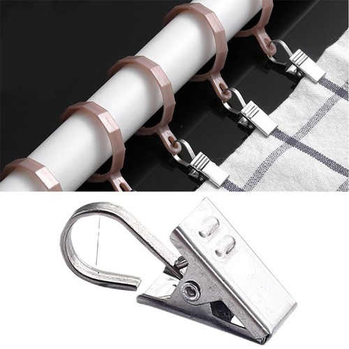 10PCS/Set Window Accessories Curtain Clips Stainless Steel Curtain ...