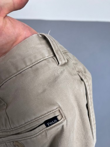 Polo Ralph Lauren Classic Pleated Fit Brown/Beige Trousers Chino Men's W36 L32 - Picture 15 of 15