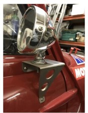 Classic Mini Stainless Steel Mirror Mounts Race Cooper Pair