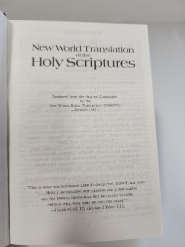 New World Translation of The Holy Scriptures HB Watch Tower Bible With Reference - Picture 8 of 14
