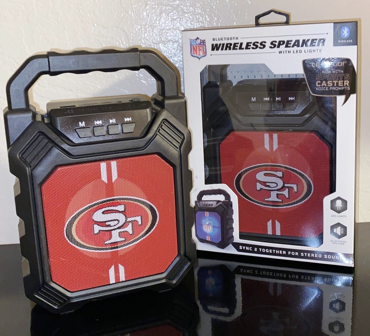 SOAR NFL San Francisco 49ers ShockBox XL Wireless Bluetooth