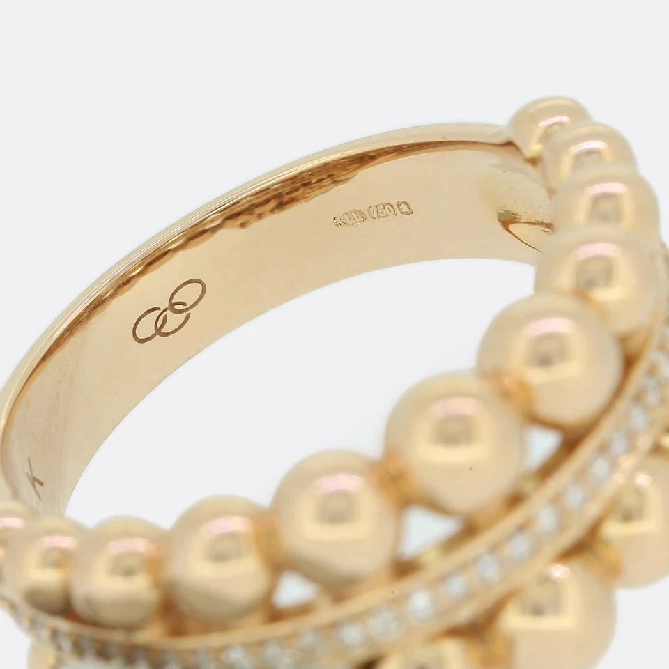 Links Of London 18ct Rose Gold Diamond Effervescence Bubble Ring Size J - Image 4 of 4