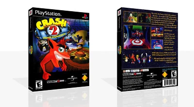 - Estuche de repuesto Crash Bandicoot 2 Cortex Strikes Back PS1 + caja solo obras de arte