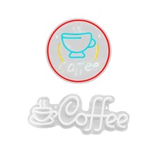 Enseigne au néon pour café, lumières LED tendance pour bar à café vitrine d