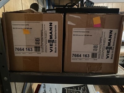 VIESSMANN 7664 163 X2 Coaxial Increaser (CG) 80/125 to 110/160 VITOCROSSAL CU3A