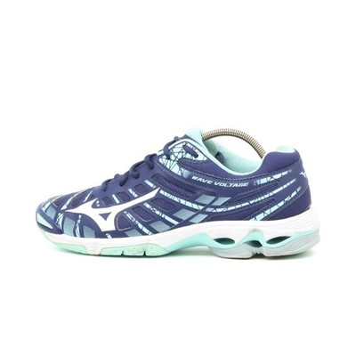 Mizuno Damen Wave Voltage Sportschuhe Lila/Türkis Low-Top Hallenschuhe EU 40