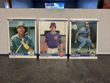 1984 Fleer Lot Rickey Henderson #447 Ryne Sandberg #504 Robin Yount #219