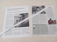 Georges SIMENON Lot Articles Coupures presse Pack Photos Clipping Collection
