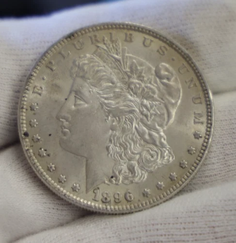 1896 US Morgan Silver Dollar $1 AU