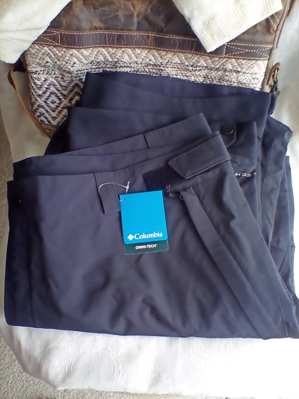 Columbia Powder Stash Pants Men’s 4X Omni-Tech 34” Inseam Navy Lined NWT