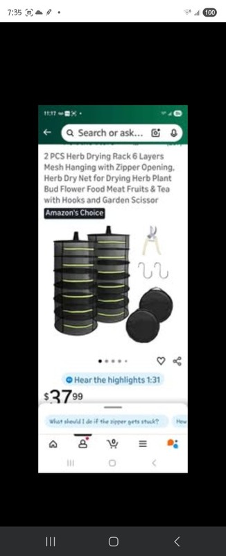 6-Layer Hanging Herb Drying Rack 