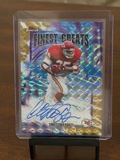 2025 Topps Finest Christian Okoye Chiefs Finest Greats Auto Gold Geometric /50