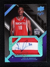 2008 UD Black Signed Jersey Pieces Rookie White 1/1 Donte Greene Patch Auto 2d0