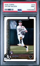 2025 Topps Series 1 - Jacob Wilson #314 (RC) PSA 9