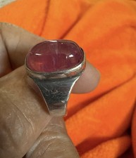 15 Carats Rubellite, Hot Pink, Natural Tourmaline 925 Ring