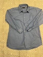 Ghilardi 1940 Blue Button Down Long Sleeve Shirt Cotton 16 1/2 32/33