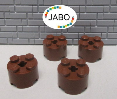 (E4/2/2) LEGO 4x 3941 Round Brick 2x2 Reddish Brown 79002 79016 2520 8813 6243 75157
