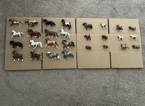 Breyer Reeves Figure Lot Of 28 Horses 3" And 2” Inches Size Brown White