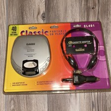 NOS Vintage 1999 Classic Portable CD Player complete set CL-401 Anti Shock Y2K