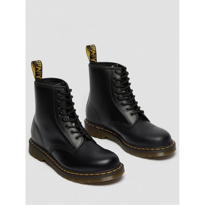 Dr Martens 1460 Black Smooth Leather 8 Eye Boots Womens 9 New