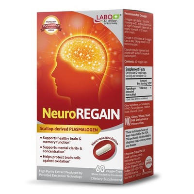 LABO Nutrition Neuroregain - Scallop-Derived PLASMALOGEN for Brain Deterioration