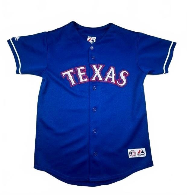 Majestic Kids L Texas Rangers Mark Teixeira #23 Baseball Jersey Blue