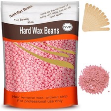 Hard Wax for Hair Removal, Rose Pink Wax Beads for Sensitive Skin and Brazili...