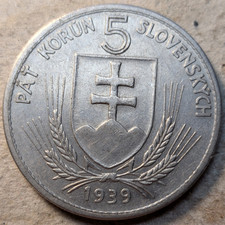 Slovakia 5 korun 1939