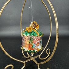 Beaded Push Pin Sequins Satin Thread Ball Christmas Ornament Vintage Style Beads