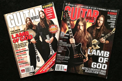 2 Guitar World Magazines LAMB OF GOD cover - also MASTODON (+ PANTERA tabs)