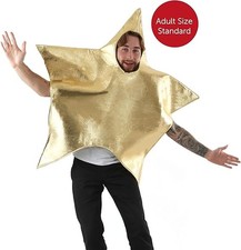 Adult Christmas Costume, Large Gold Star