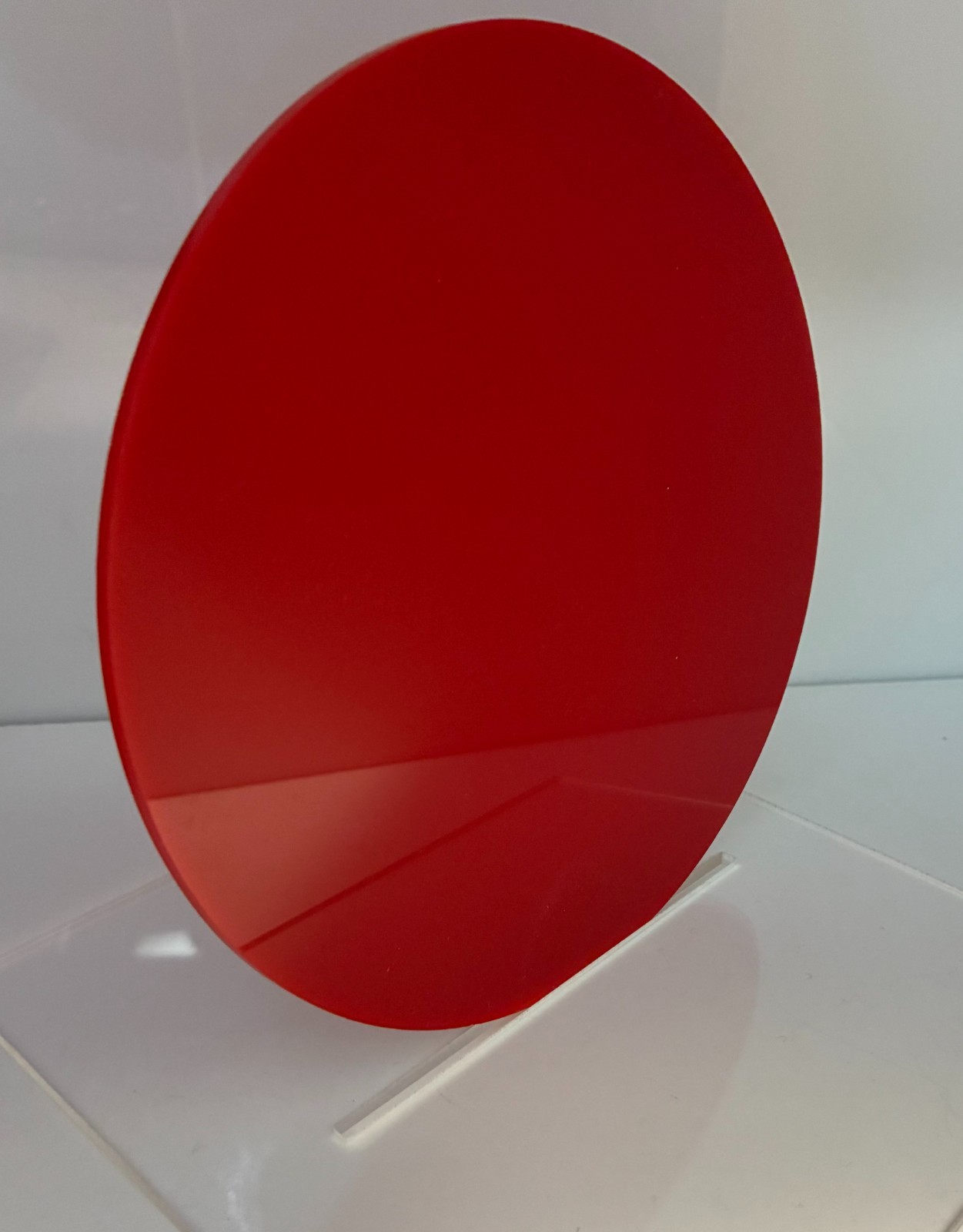 Acrylic Circle Disc - 1/8" thick - Translucent Red- 10" Diameter