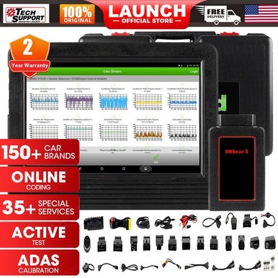 LAUNCH Bidirectional ECU Coding Car OBD2 Scanner All System IMMO Diagnostic Tool