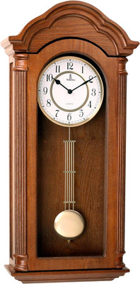 Pendulum Wall Clock Battery Operated - 26 Inch Large, Wooden Hanging Grandfather
