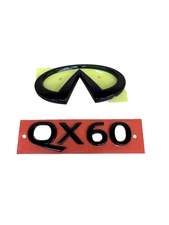 NEW OEM Raised Rear Liftgate Emblem Badge SET Infiniti QX60 22-23 BLACK